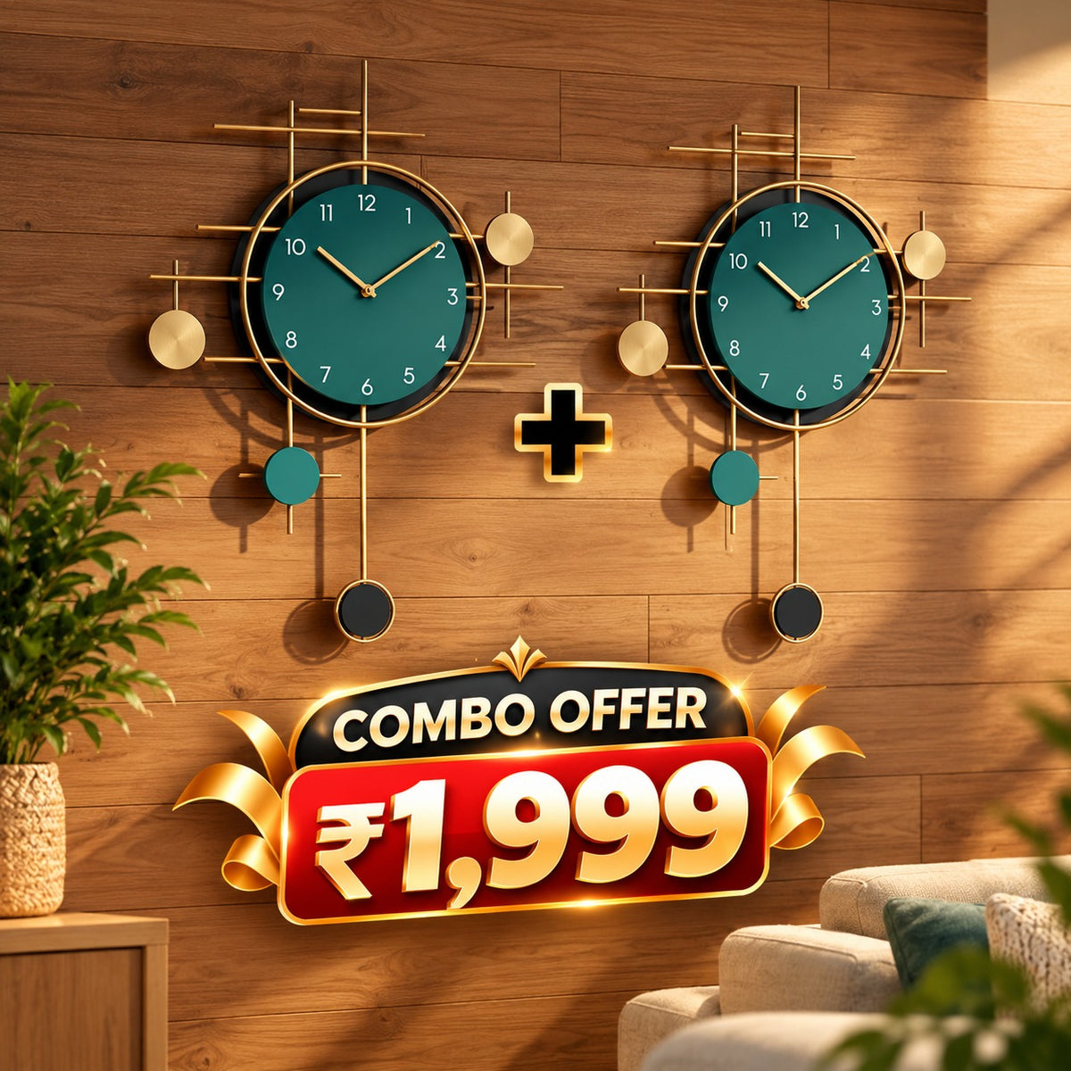 WallArtix wall clock combo